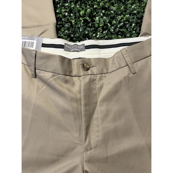 Falls Creek Men’s Pants 36x30 Straight Flat Front Khaki Casual Cotton Blend NWT - Picture 6 of 7